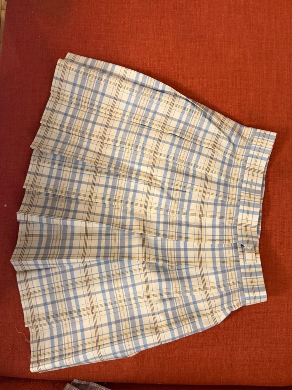 Plaid JK School Pleated Mini Skirt - Light Blue